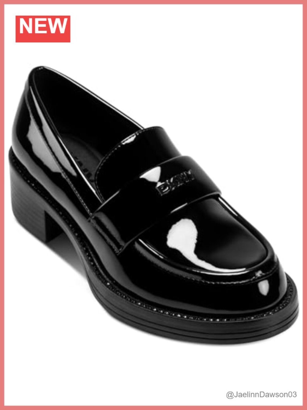 Leather Heeled Loafer Round Toe Slip-On Women's Shoes Casual Business